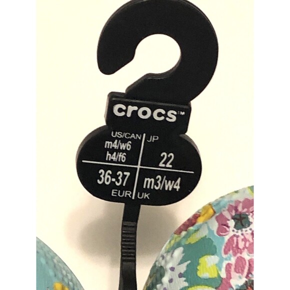 Vera Bradley Crocs Disney Little Mermaid Teal Ocean Floral Flower W6 Clog Ariel - Picture 5 of 5